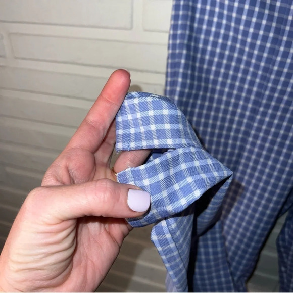 Forever 21 Blue and White Gingham Printed Skinny Leg Pants, Women’s Size Small - Picture 6 of 6